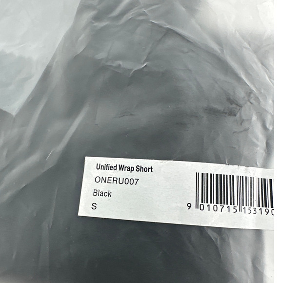 Oner Active Black Unified Wrap Shorts 6" Size S - Picture 3 of 7